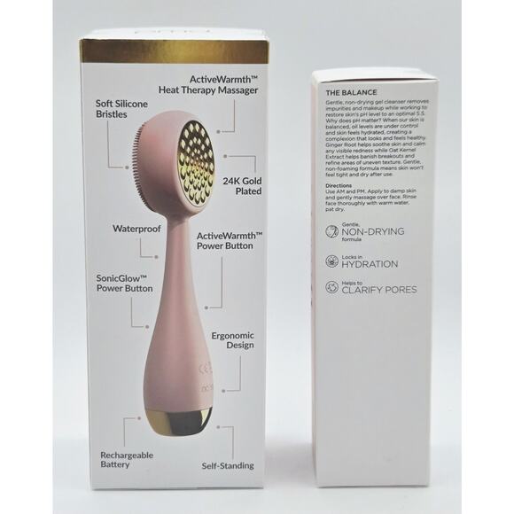 Pmd Clean Pro Smart Facial Cleansing Device w/ 24K Gold & Beautybio PH Cleanser - Picture 2 of 8